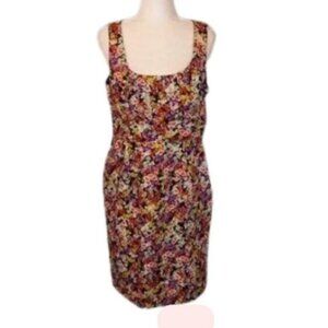 SPENCE Like-New Floral Black Floral Dress 10